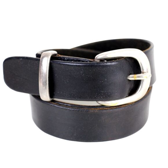 DARK BROWN GENUINE LEATHER 1.25"Wd ONE HOLE CASUAL DRESS MEN'S BELT Sz 36 (F13 - Picture 2 of 11